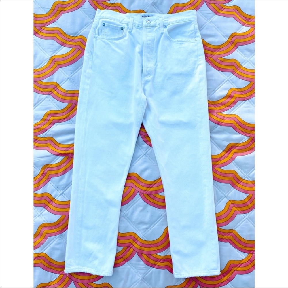 Agolde Riley high rise straight crop jeans